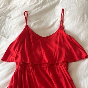 Red summer dress